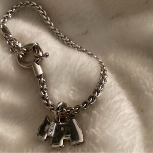 AGATHA Silver Dog Charm Necklace